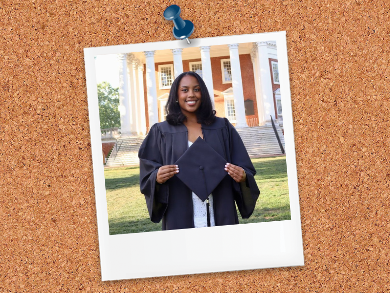 Sydney Harris SOAR365 Intern Young woman smiling in cap and gown